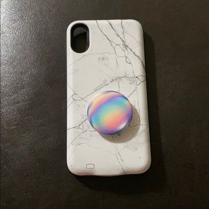 Charging iPhone XS case.